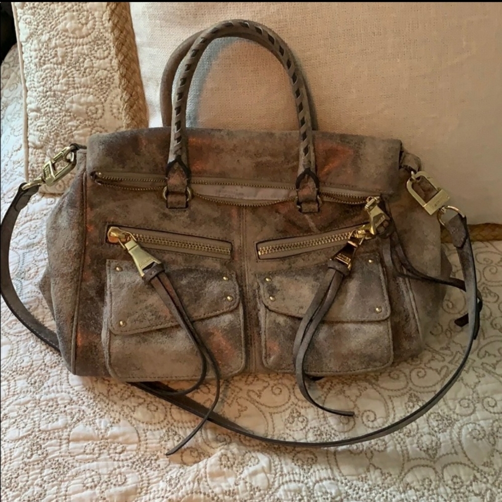 Aimee Kestenberg Metallic Gunmetal purse